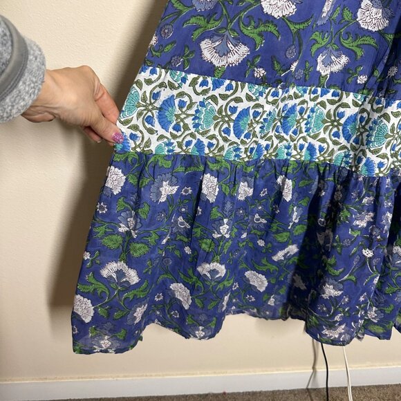 Mod's Mahal Split Neck Floral Midi Dress Womens Size XS Vintage Prairie Boho - Picture 7 of 11